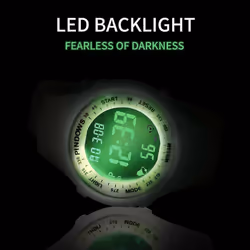 Men Watch For Men Digital Sports Watch, Outdoor Waterproof Military Digital Watch Led Screen Large Face Dual Dial Time And Stopwatch Alarm Wr - orange