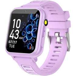 Smart Watch For Kids, Kids Smart Game Watch With 24 Games Hd Touch Screen Video Camera Music Player Pedometer Flashlight Alarm Clock 12/24 Hr - Purple