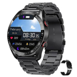 Smartwatch Waterproof Business Call Hw20 Smart Watch Ecg And Ppg Smartwatch For Tw - Black steel strip