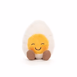 Egg Boiled Plush Cuddly Plushies Doll Stuffed Toys Children Easter 30cm - Smiling