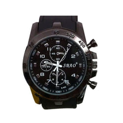 Silicone Strap Luxury Sport Analog Quartz Modern Men Fashion Wrist Watch - Orange