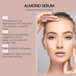 Anti-aging Almond Serum, Anti-aging Facial Serum with Almond & Hyaluronic Acid, Firming and Anti-Wrinkle Serum For Face, Enriching & Nourishing - 3Pcs
