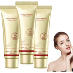Gold Collagen Anti-Wrinkle Moisturizing Cream, Hydrates, Reduces Fine Lines, Anti-Ageing - 3pcs