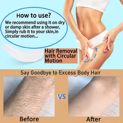 Crystal Hair Eraser,Crystal Hair Remover,Fast & Easy Magic Hair Removal Stone,Hair Eraser Hair Removal for Arms,Legs,Back - black
