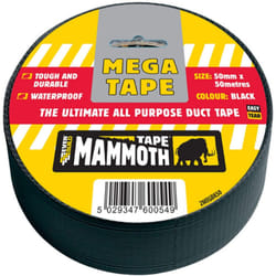 Everbuild Mammoth Mega All Purpose Duct Tape, Black, 50 mm x 50 m