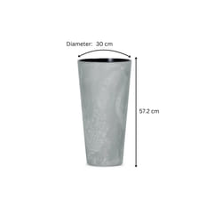 Tall Plant Pots Indoor Outdoor Concrete 2L - 91.5L - Round, 27 L
