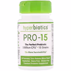Hyperbiotics, PRO-15, The Perfect Probiotic,5 Billion CFU, 60 Patented