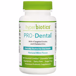 Hyperbiotics, PRO-Dental, Natural Mint Flavor, 90 Chewable Tablets