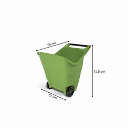 Wheelbarrow Cart Garden Trolley Plastic 55L-85L - Olive, 85 L