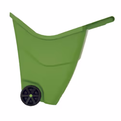Wheelbarrow Cart Garden Trolley Plastic 55L-85L - Olive, 85 L