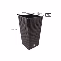 Plant Pot Rattan Elegant Indoor Outdoor Umbra - 7.2 L