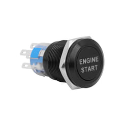 Car Engine Start Push Button Switch Ignition Starter Start Button Switch - black