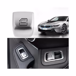 Car Window Switch Repair Button Cover Vehicle Door Glass Control Switch - White