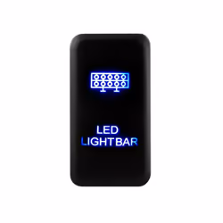 DC 12V 2 LED Car 2 Way ON-OFF Push Button LED Light Bar Switch with Wiring - Black