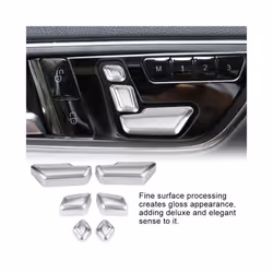 for Mercedes Benz C E GLK GL ML Car Seat Adjust Button Switch Cover Decorative - Silver