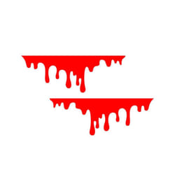 14X5cm Car Red Blood Drips Stickers Auto Halloween Theme Styling Decorative - China, Red