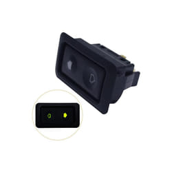 10-30A Electric Power Window Switch Button for All Autos With Green LED - Black