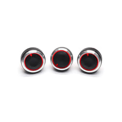 3pcs/Set Aluminum Ally For Peugeot 307 CITROEN C4 C-TRIOMPHE Air Conditioning - Black