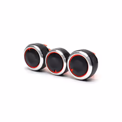 3pcs/Set Aluminum Ally For Peugeot 307 CITROEN C4 C-TRIOMPHE Air Conditioning - Black