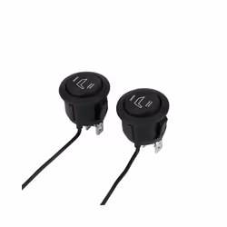 2 Pcs Car Seat Heater Switch 3 Pin Round Heated Rocker Hi Low Control - Black