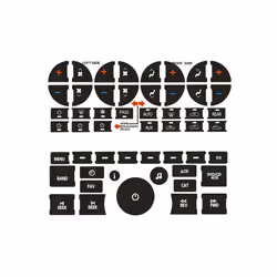 Car Radio Dashboard Control Button Repair Decals Decorative Sticker A/C - China, 1 Set
