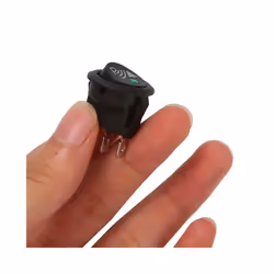 Black Plastic Round 3 Pin Rocker / Parking Off Switch Front Rear Walking - Black