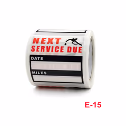 120pcs/roll Oil Change Maintenance Service Reminder Stickers Window Sticker - E15
