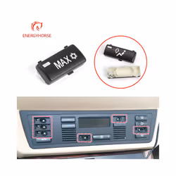 For BMW E39 E53 Car Center Console Climate A/C Control Panel Switch Buttons - Black