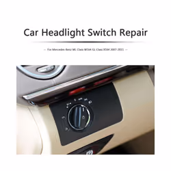 Car Headlight Switch Repair Cover for Mercedes-Benz ML Class W164 GL Class - Black B