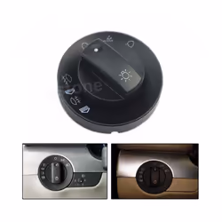 2023 New High quality Headlight Fog Light Switch Repair Kit Cover Cap - Black