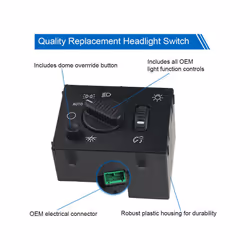 Brand New Car Headlight Fog Lamp Contro Light Switchs Car Accessories - Black