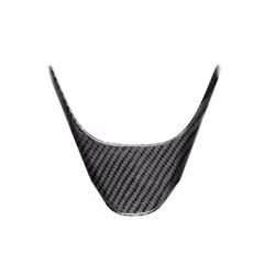 Carbon Fiber Car Interior Steering Wheel Button Frame Trim Cover For Mazda - Black