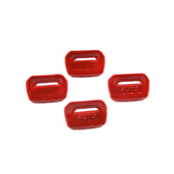 4pcs Window Lift Switch Button Cover Trims Car Interior Window Control - Red