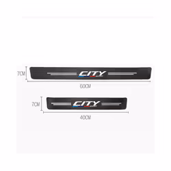 Car sticker carbon fiber decorative strip car door sill For honda city - 4pcs For CITY