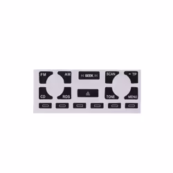 Car Radio Stereo Worn Peeling Button Repair Decal Stickers Black Car Accessories - TP