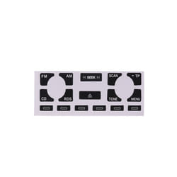 Car Radio Stereo Worn Peeling Button Repair Decal Stickers Black Car Accessories - TP