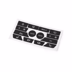 Dash AC Climate Control Button Stickers Decals Repair Kit For BMW 5 Series - Black