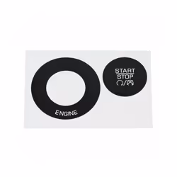 Stop / Start Engine Switch Button Decals Repair Stickers For Dodge Charger - Black