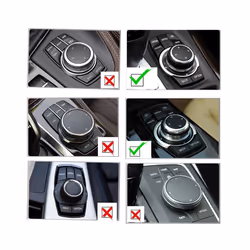 For BMW iDrive Button Repair Decal Sticker Kit 3 Series F30 F31 F34 E90 - Black