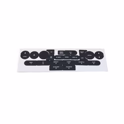 Dash Radio Control Button Worn Peeling Repair Kit Decals Stickers For - Black