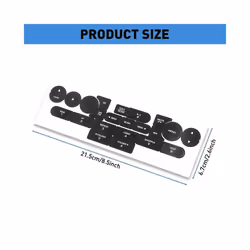 Dash Radio Control Button Worn Peeling Repair Kit Decals Stickers For - Black