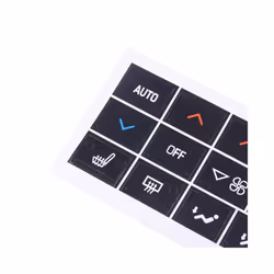 Center AC Climate Control Button Stickers Decals Repair Kit for Buick - Black