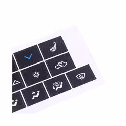Center AC Climate Control Button Stickers Decals Repair Kit for Buick - Black