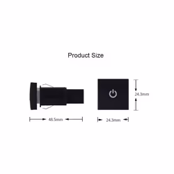 1PC Car LED Tailgate Fog Light Speaker Power Switch Button For Volkswagen - Rear fog light