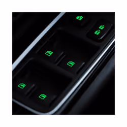 Car Window Button Luminous Sticker Lifter Switch Night Fluorescent Decals - 3PCS