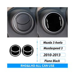 For Mazda 3 Axela 10-13 Mazdaspeed 3 Piano Black Air Outlet Gear Shift - 35