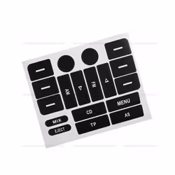 Radio Button Repair Sticker Decals Car FM Radio Button Repair Decals Stickers - 1 Pcs