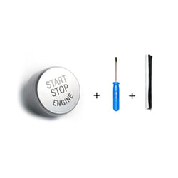Car Engine Start Stop Switch Button Trim Cover Sticker with Tools for - China, Silver