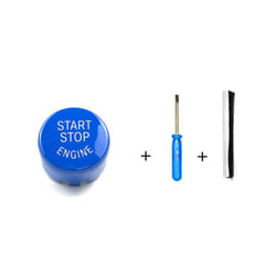 Car Engine Start Stop Switch Button Trim Cover Sticker with Tools for - China, Blue