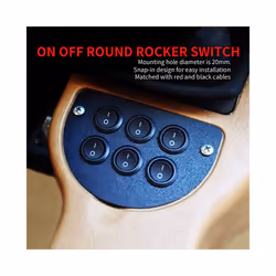 10/5PCS ON/OFF Round Rocker Switch MINI Toggle Switch 2 Pin SPST Push - 10PCS